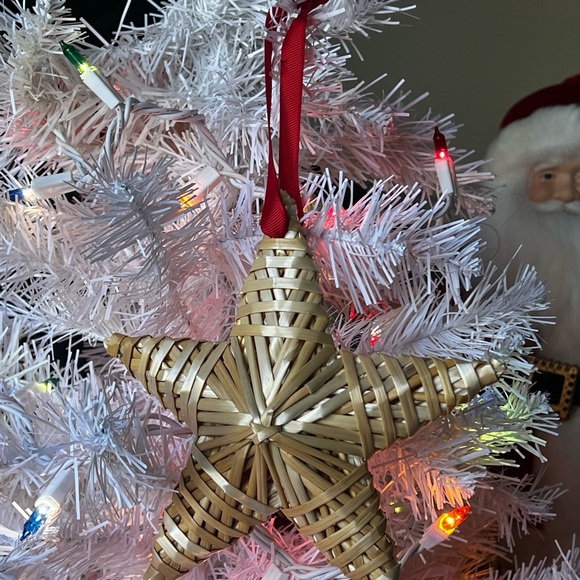 ❤️ Rare Vintage 10” Christmas Wicker Star Ornament BUY ONE GET ONE SALE - Picture 7 of 7